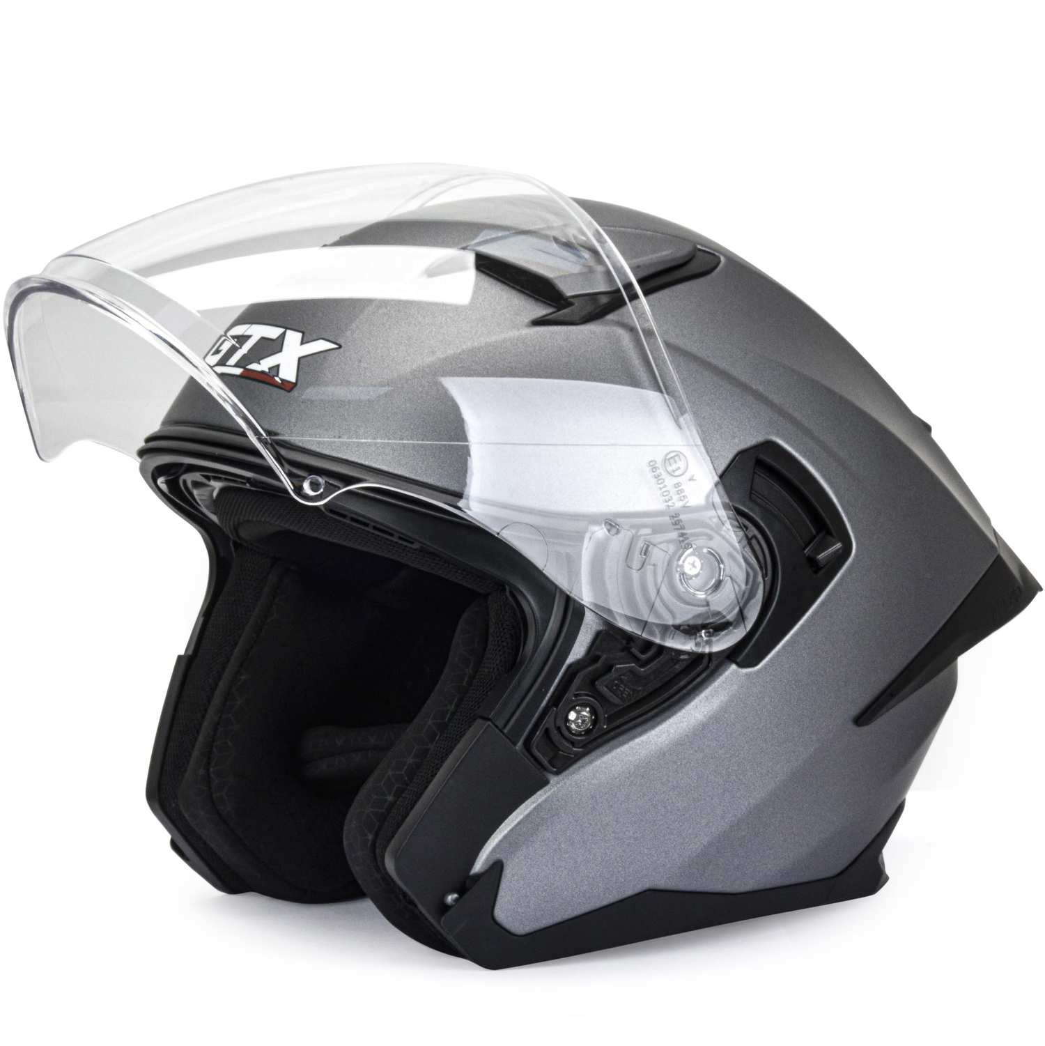 Шлем мото открытый GTX 885-1 №1 (XL) GREY